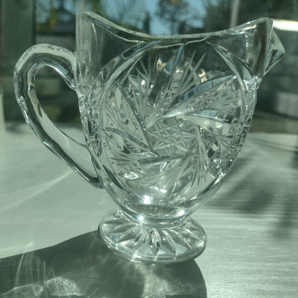 Vintage Interlux crystal, or lead crystal creamer cup